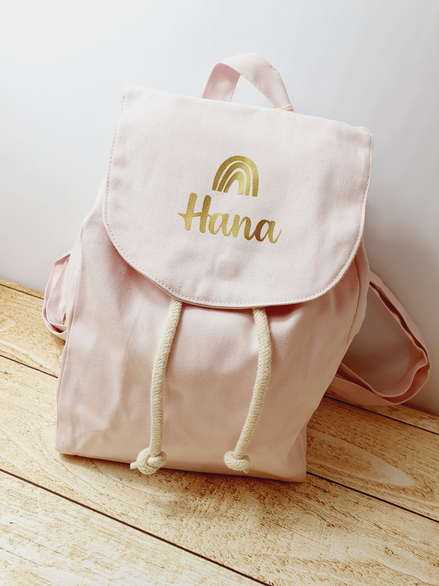 Sac en tissus enfant rose personnalisé