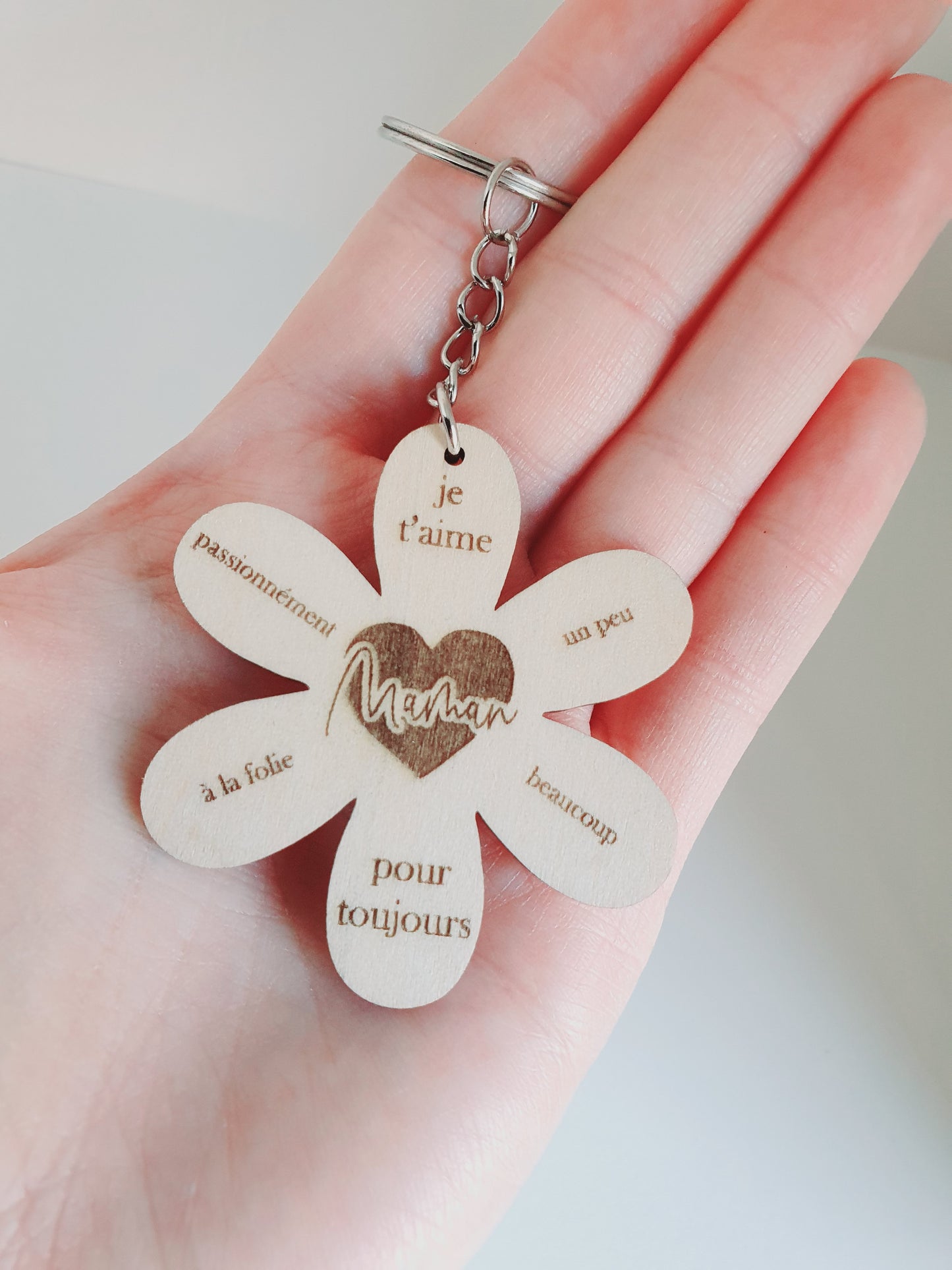 Maman - porte clef fleur