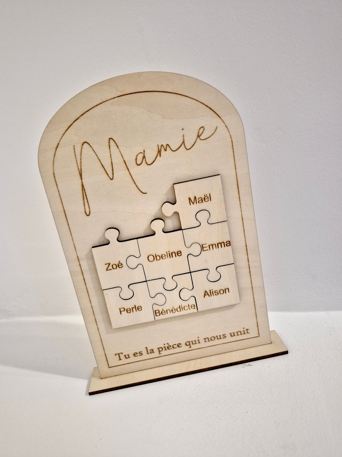 Mamie - décoration pièces de puzzle personnalisé