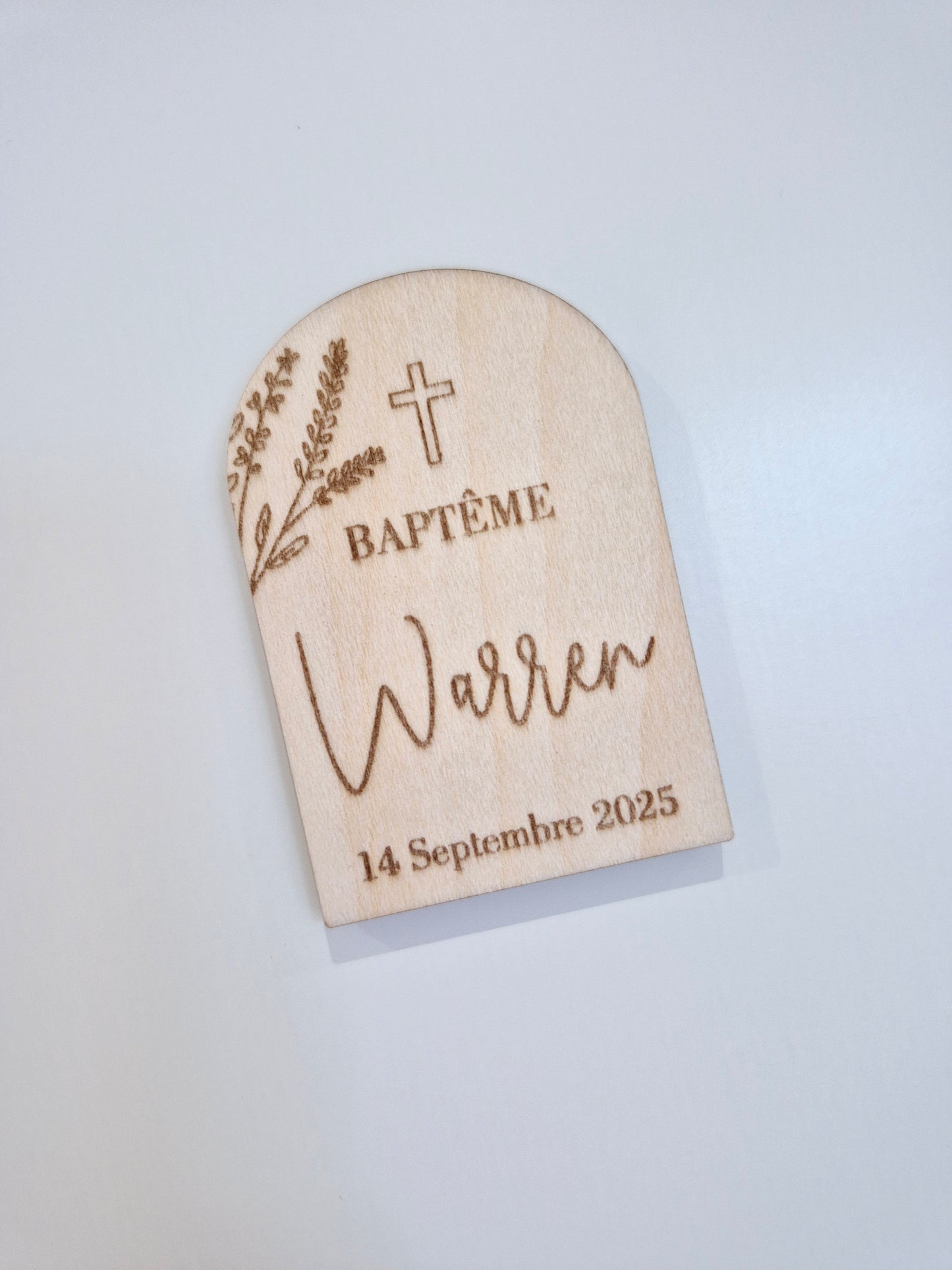 Baptême - magnet croix religieuse