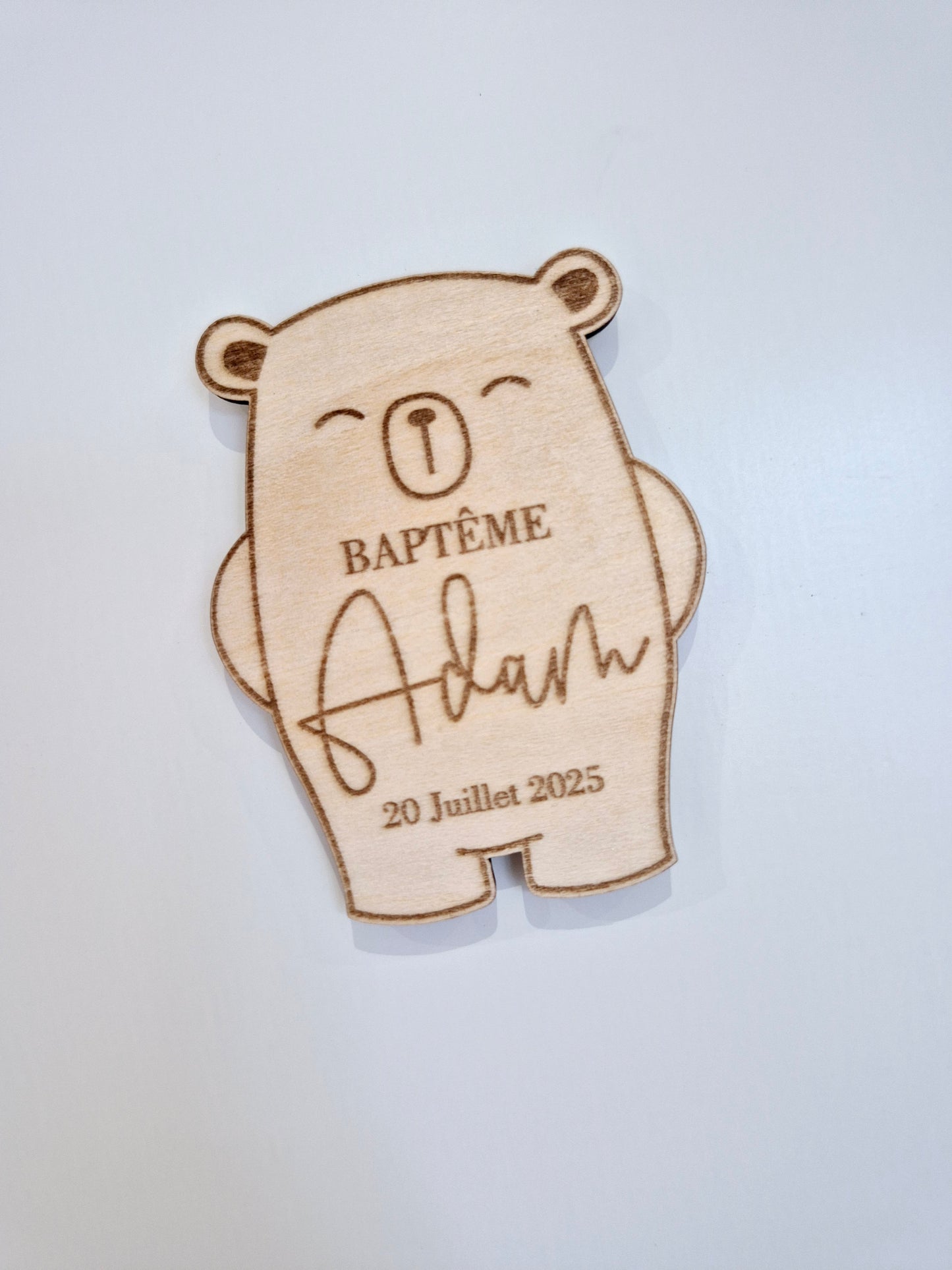 Baptême - magnet ours