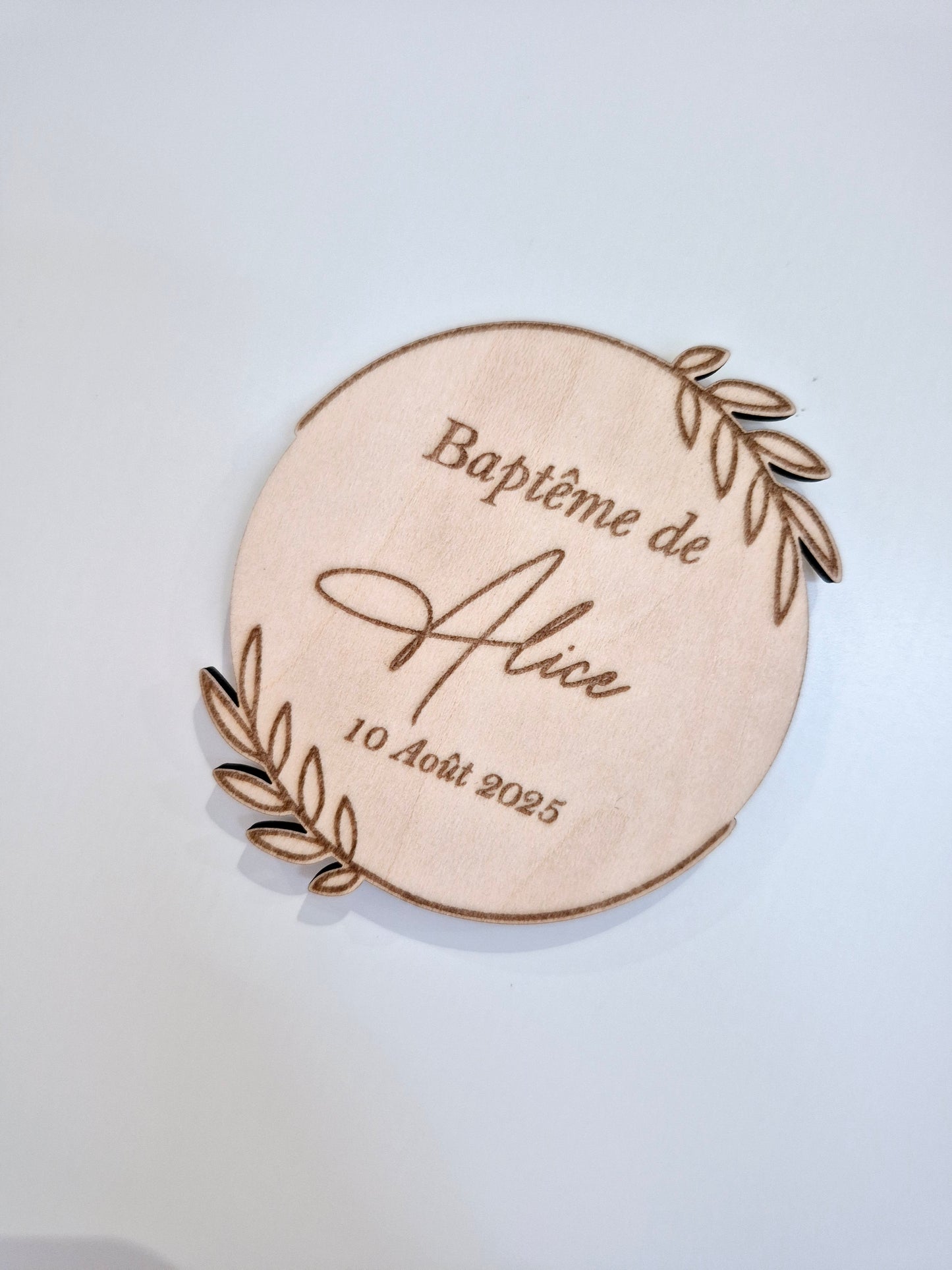 Baptême - magnet rond