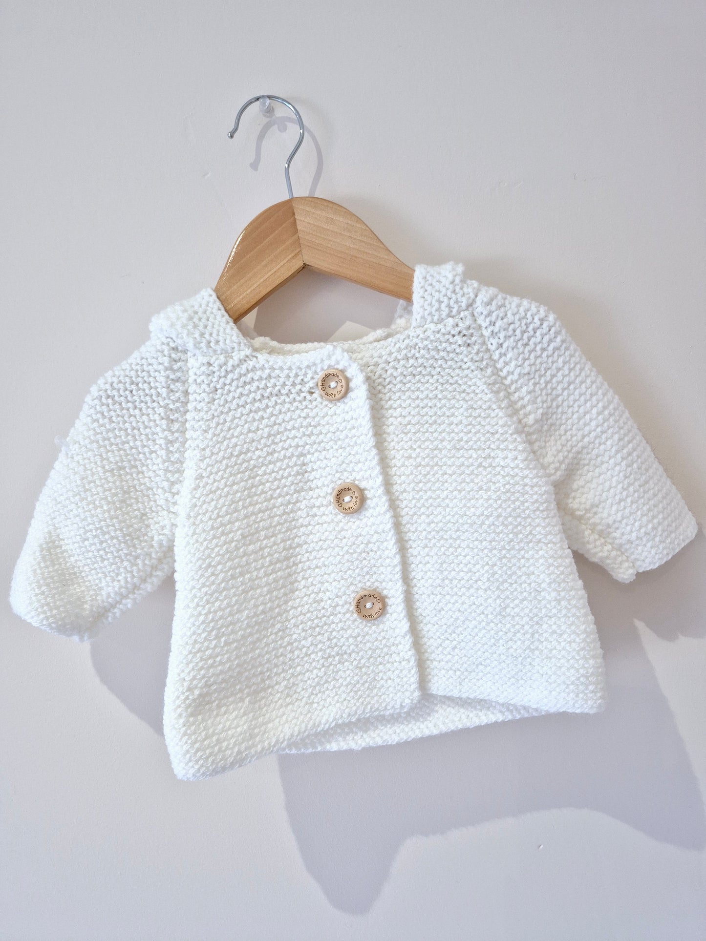Gilet bébé en laine blanc