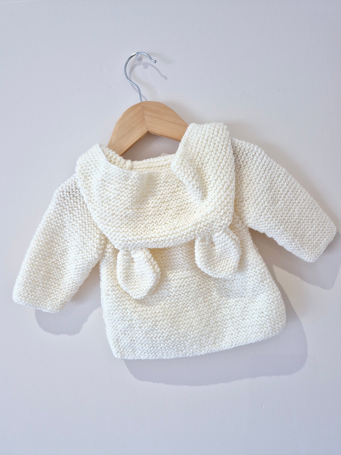 Gilet bébé en laine écru