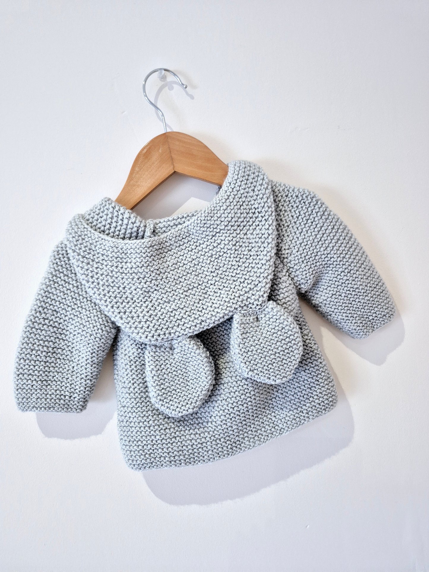 Gilet bébé en laine gris