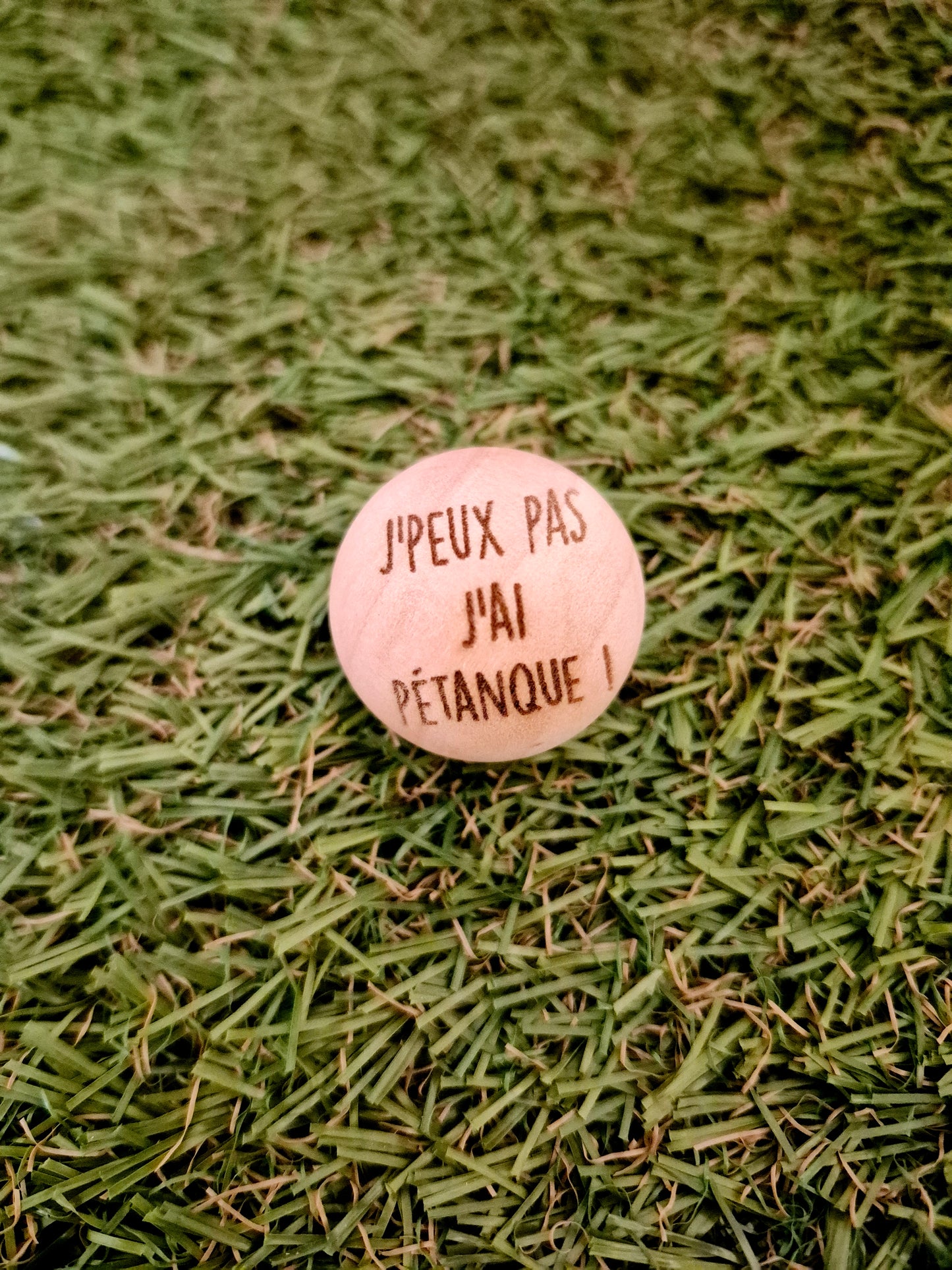 Papy / Papa pétanque - Cochonnet en bois