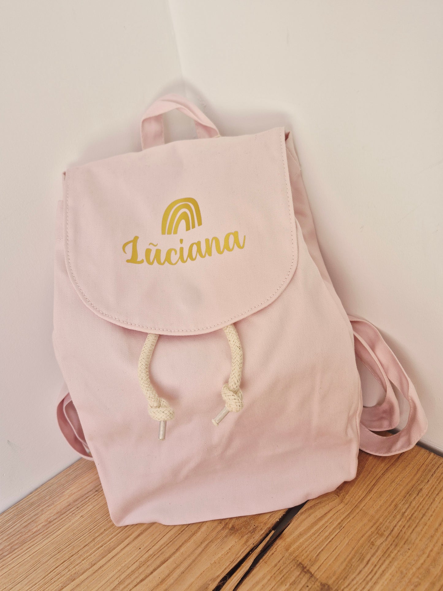 Sac en tissus enfant rose personnalisé