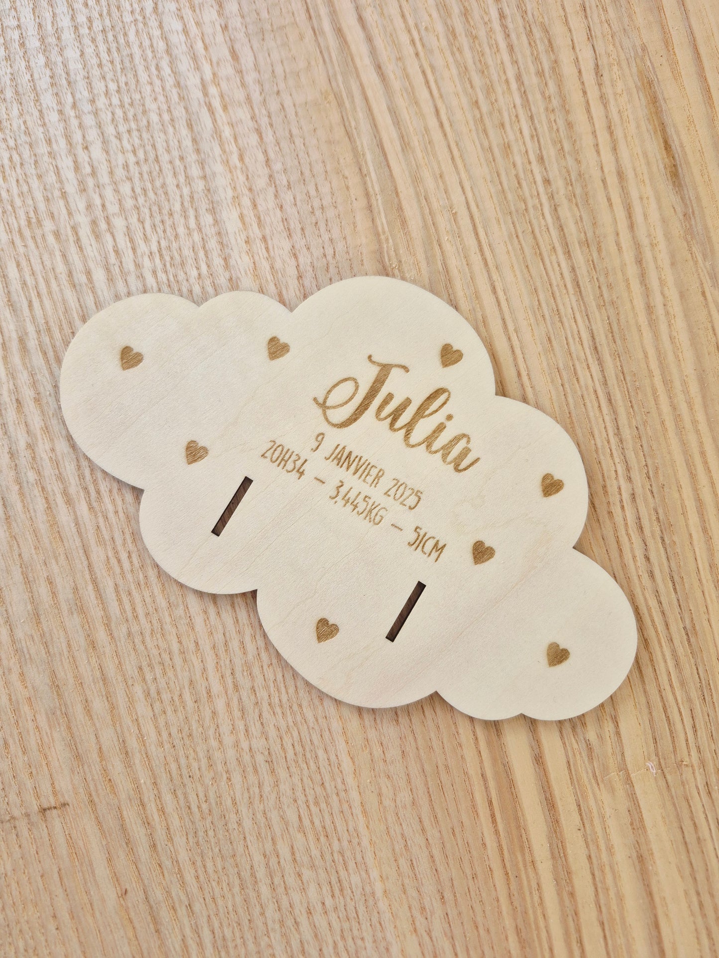 Nuage bracelet de naissance