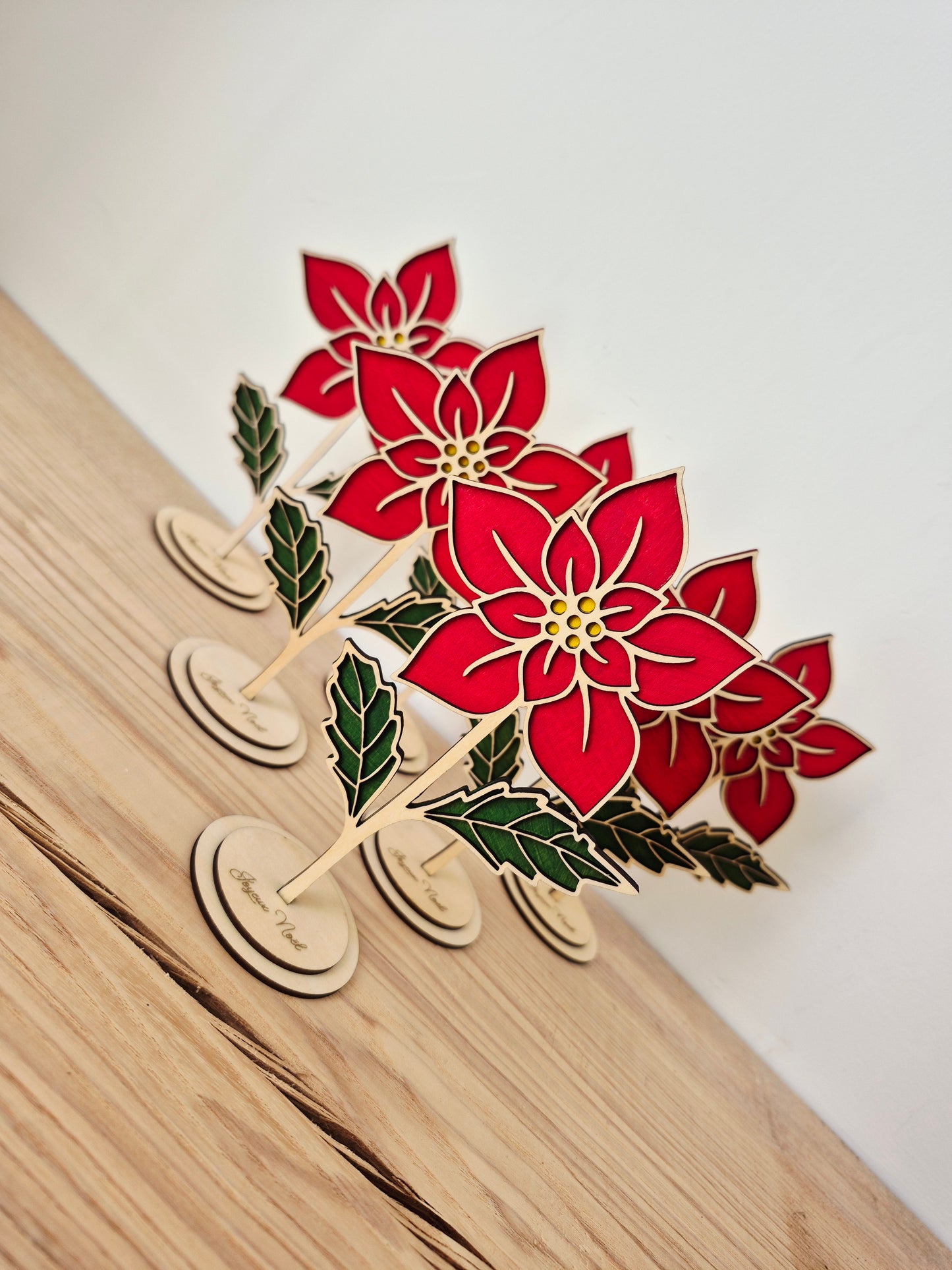 Décoration à poser - fleur de Noël