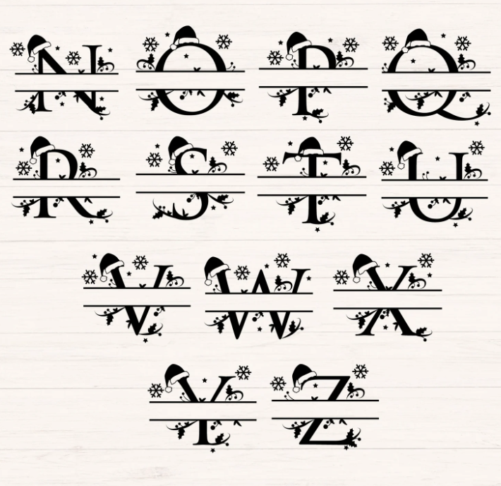 Ornement - Boule de Noël alphabet