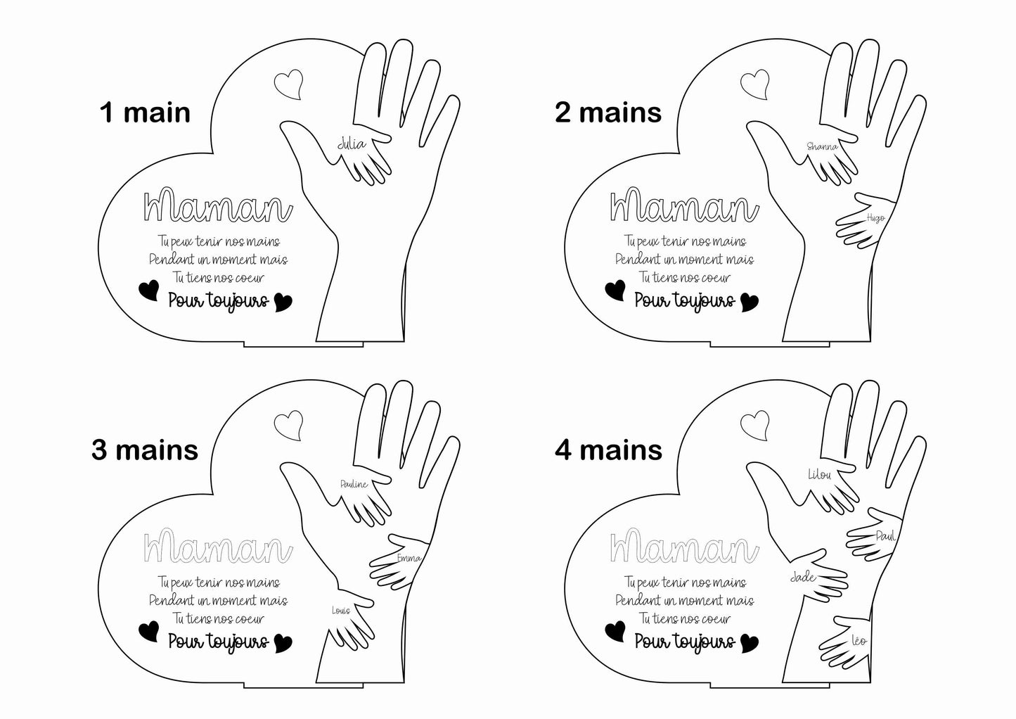 Maman - décoration à poser personnalisée