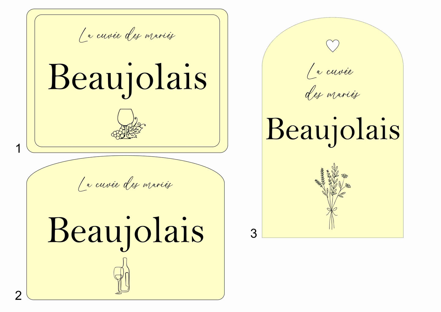 Décoration - Mariage - Carte des vins