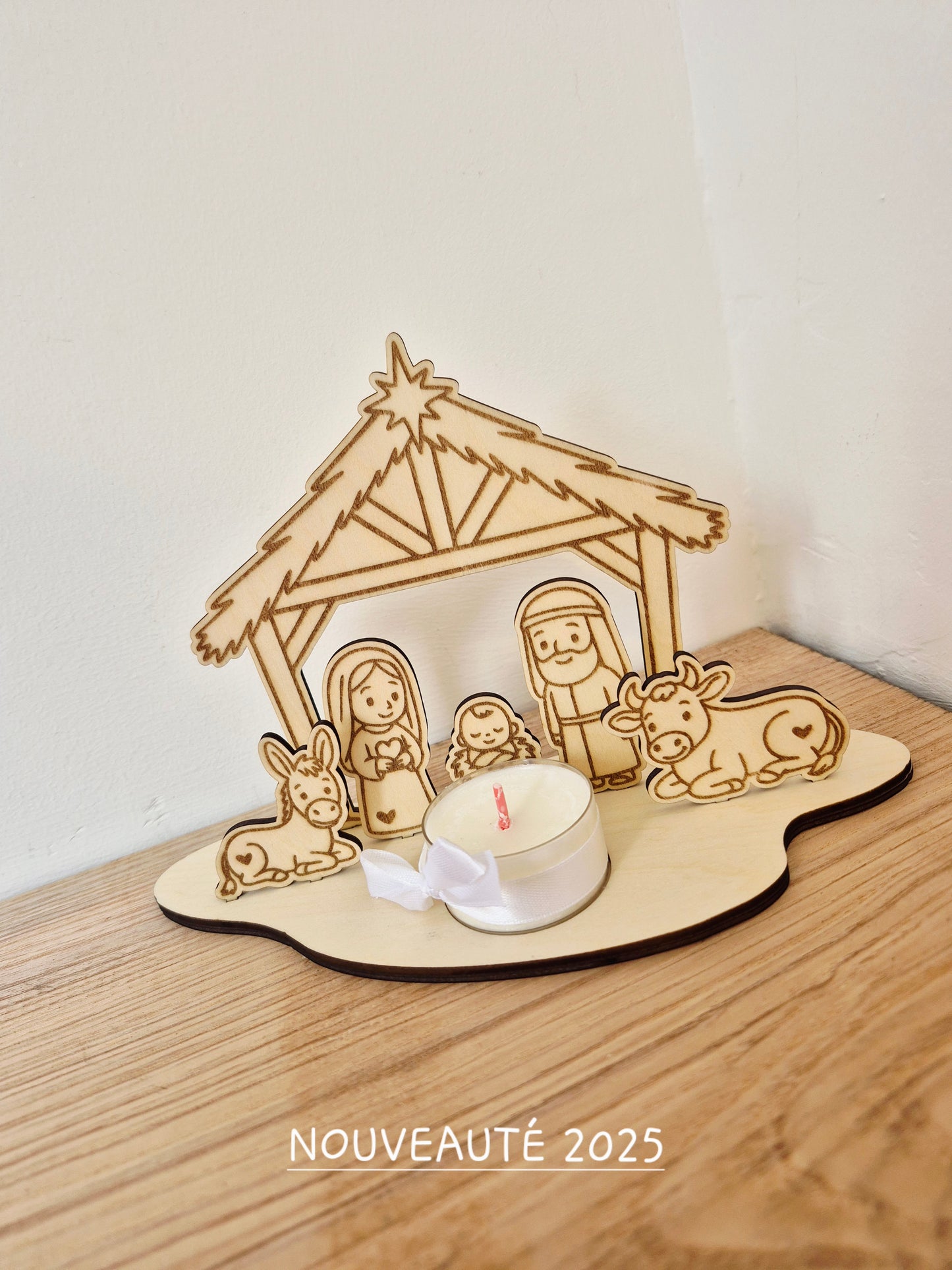 Décoration - Bougeoir composition crèche