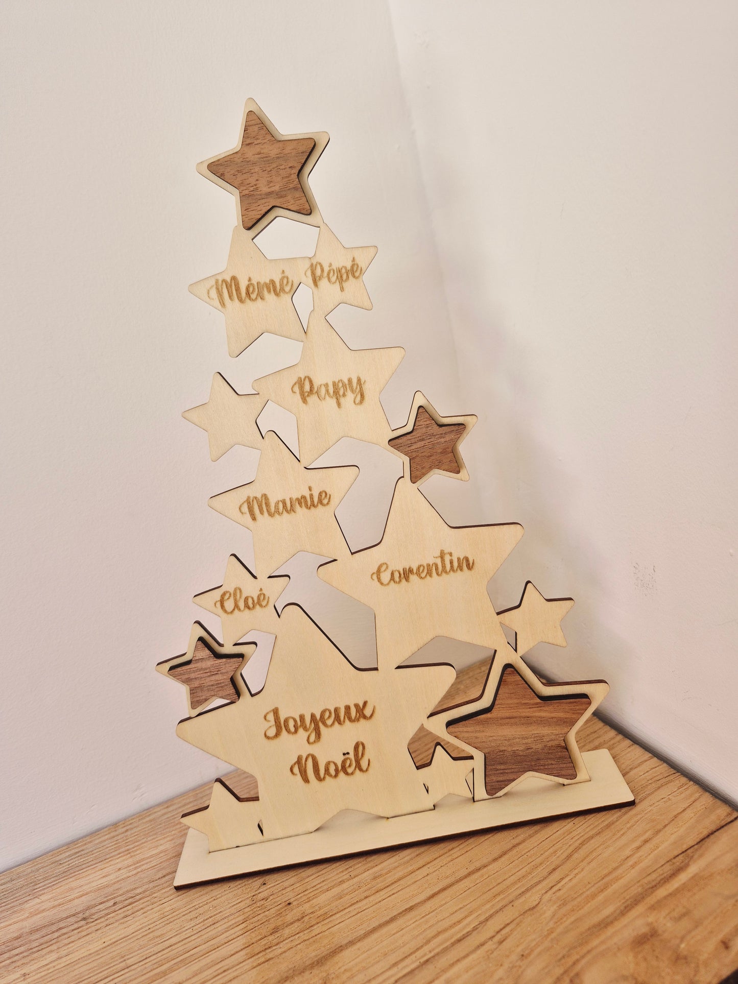 Décoration à poser - Sapin étoilé personnalisé