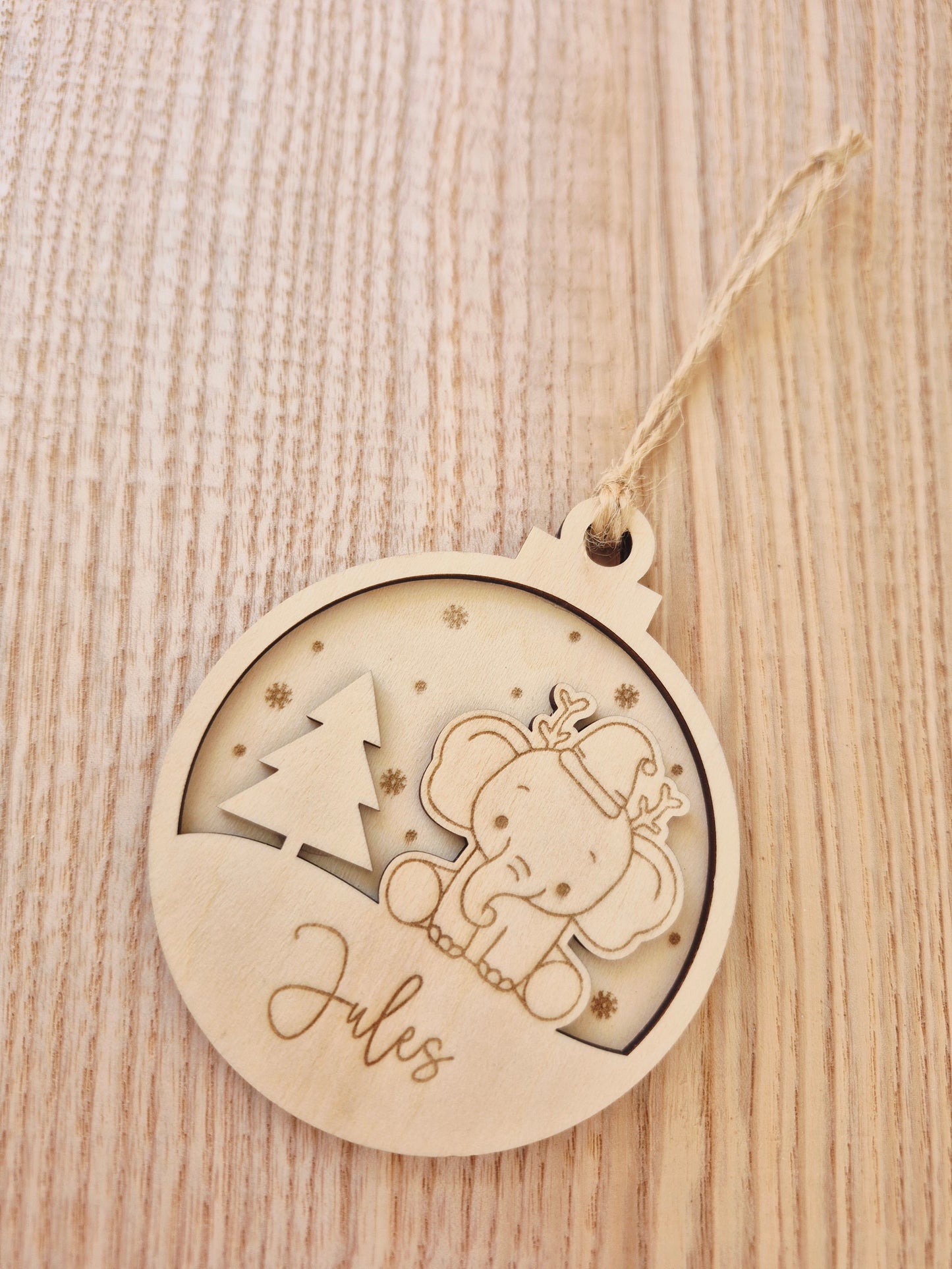 Ornement - Boule de Noël "éléphant"