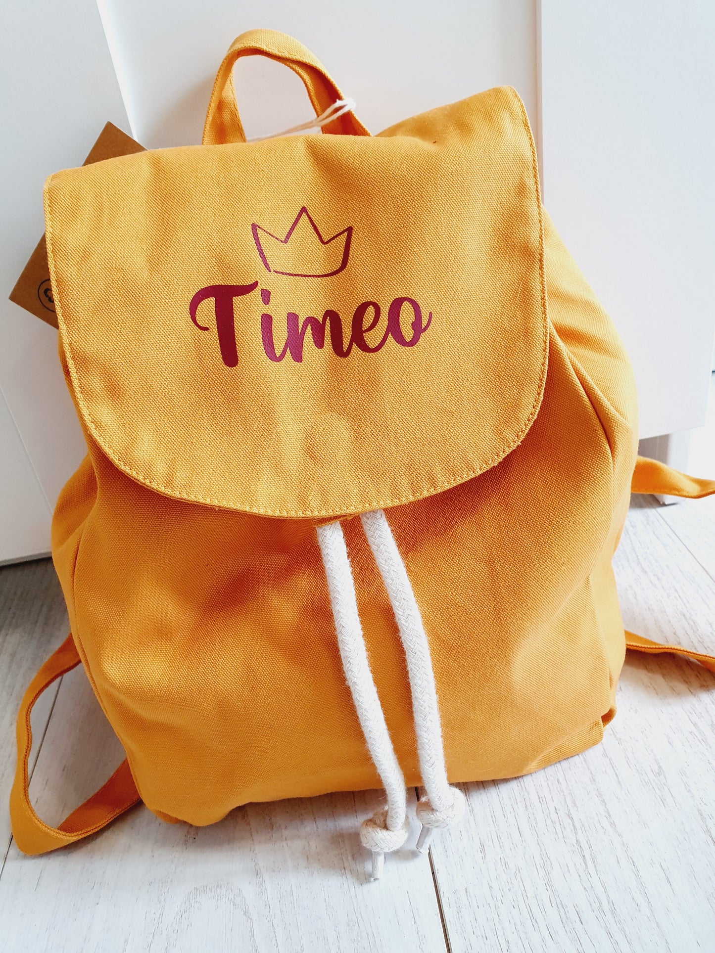 Sac en tissus moutarde personnalisé