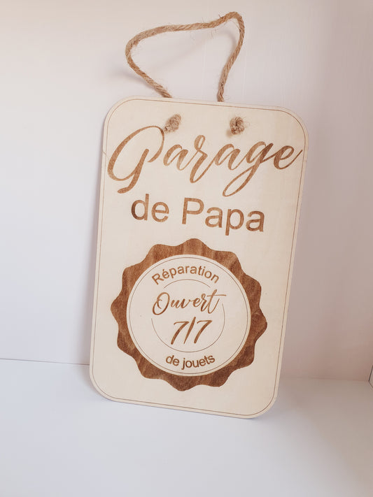 Pancarte Garage de Papa / Papy