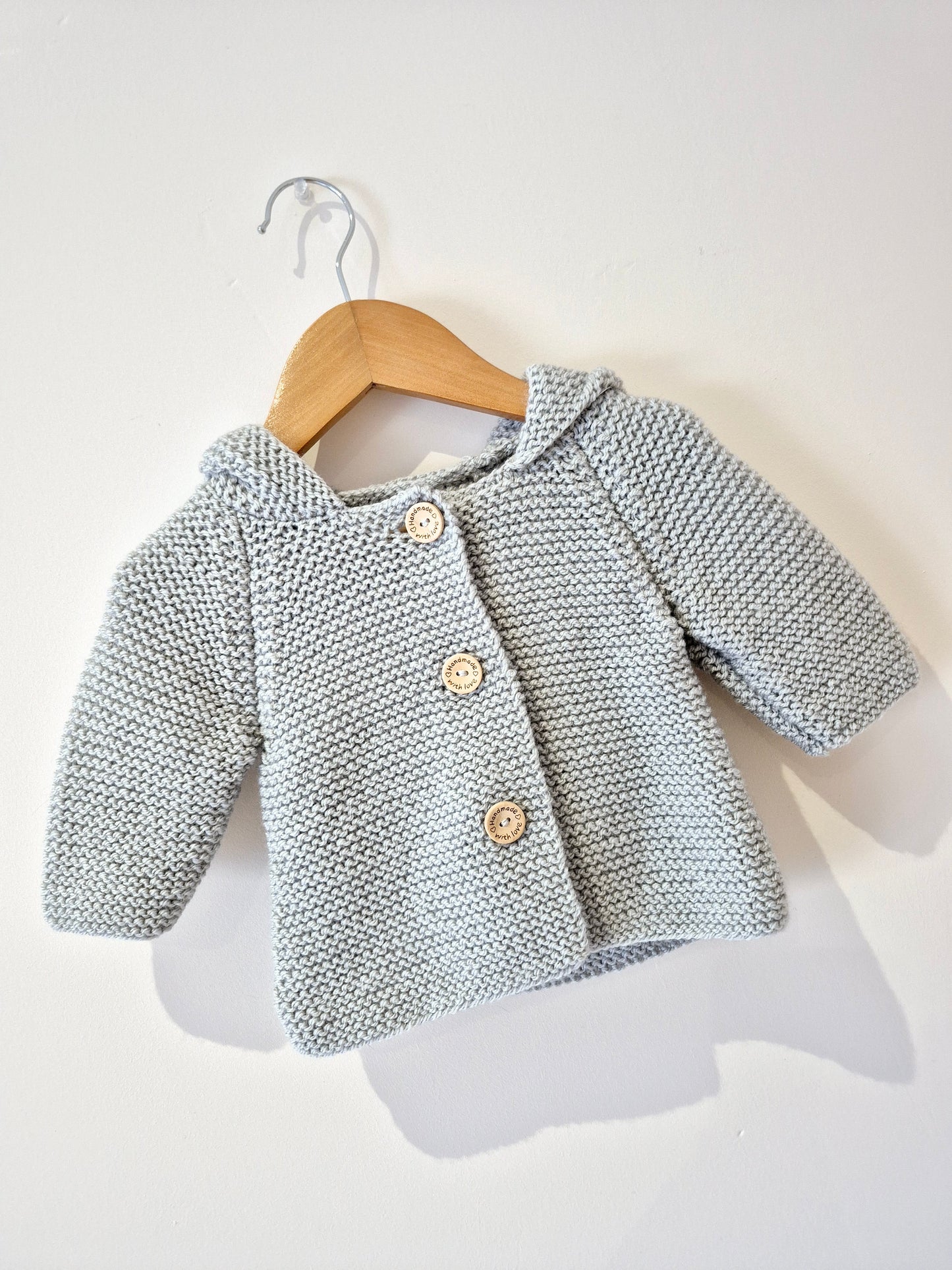 Gilet bébé en laine gris