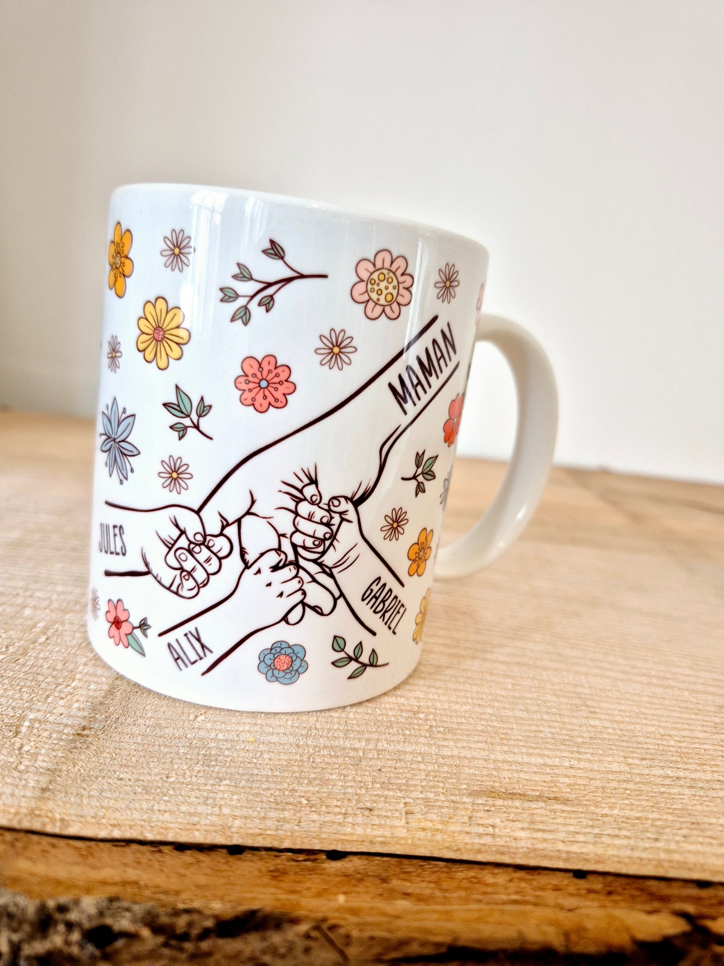 Maman - Mug mains personnalisé