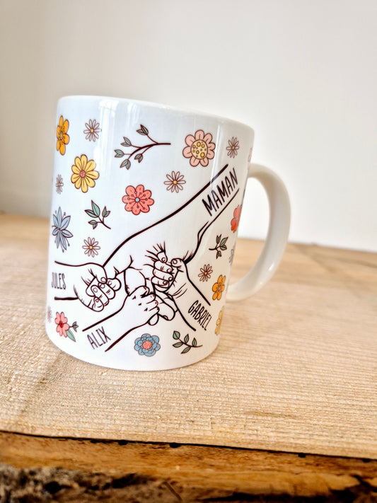 Maman - Mug mains personnalisé