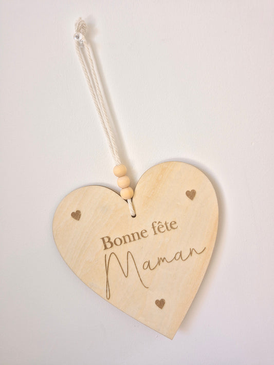 Maman - cœur à suspendre
