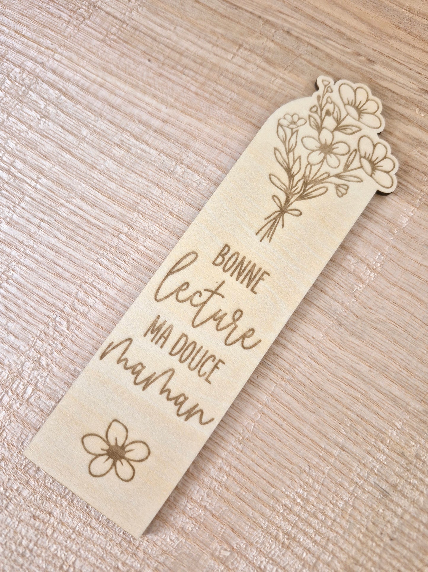 Maman - marque page bouquet de fleurs