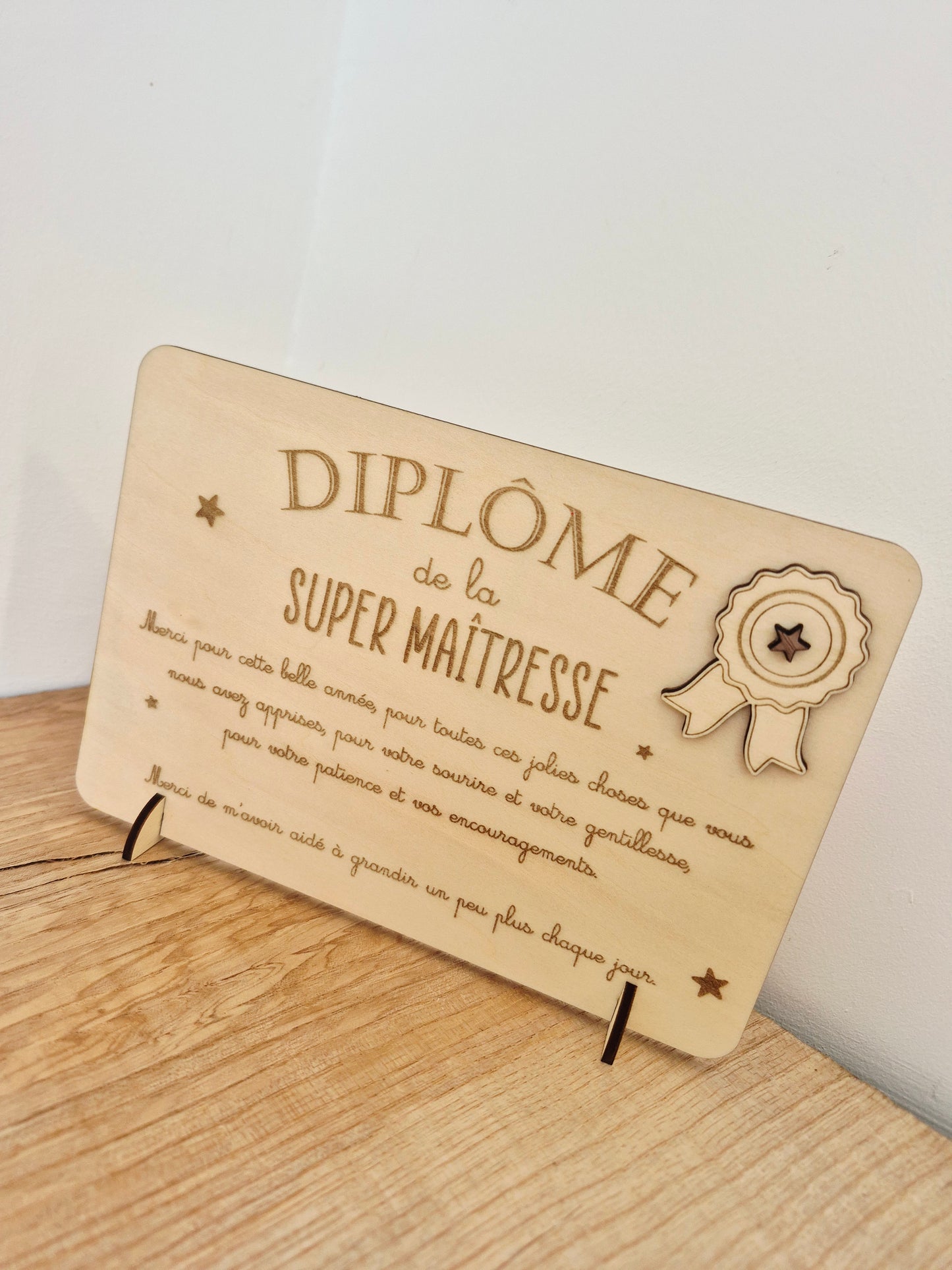 Maîtresse / Maître / Nounou - Diplôme
