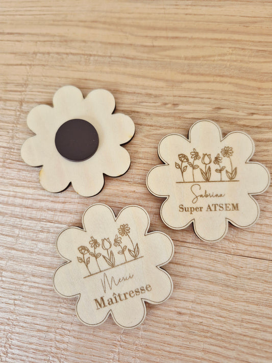 Maîtresse - magnet fleur