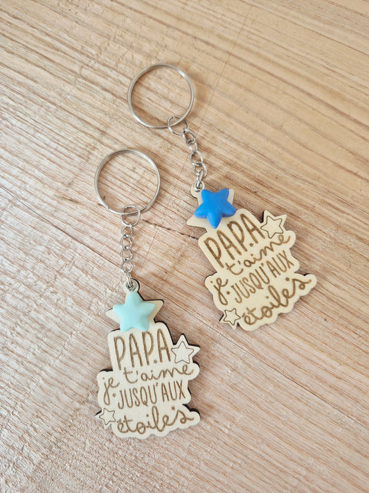Papa - Porte clés étoiles