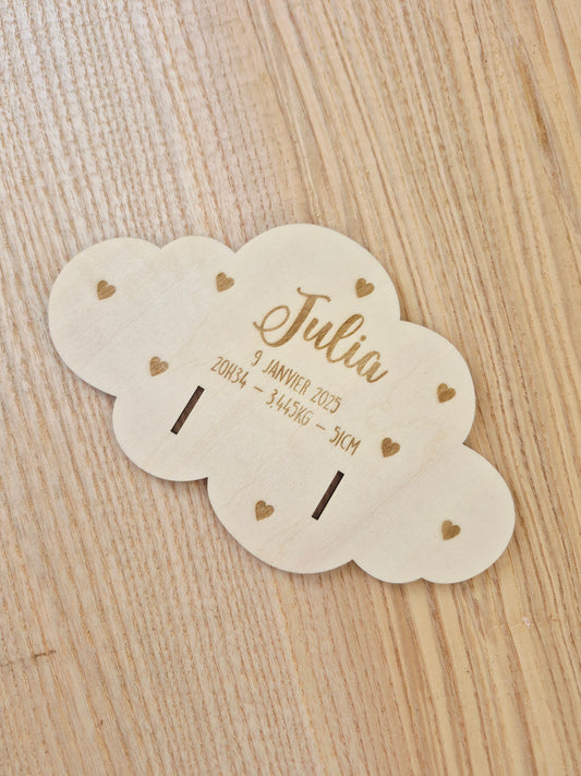 Nuage bracelet de naissance