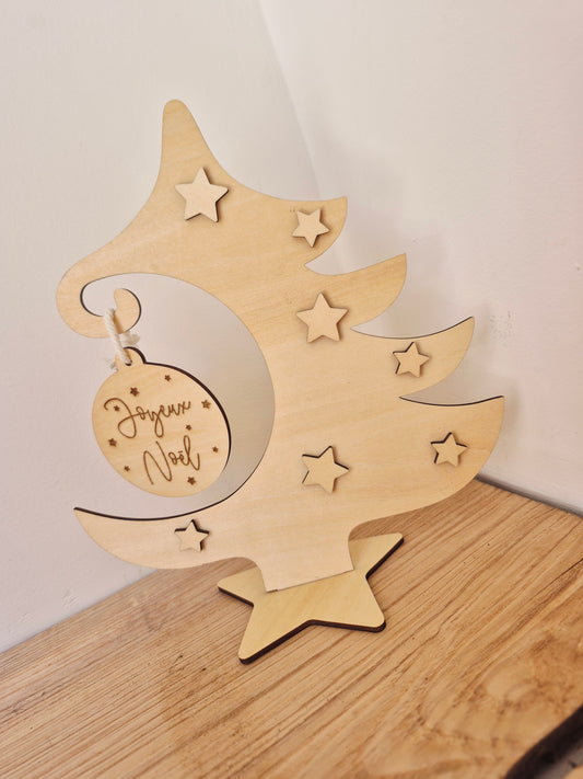 Décoration à poser - Sapin "joyeux noël"