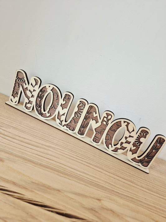 Nounou - Décoration 2 bois à poser