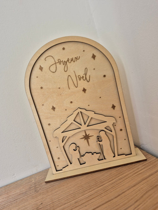 Décoration - crèche en cloche
