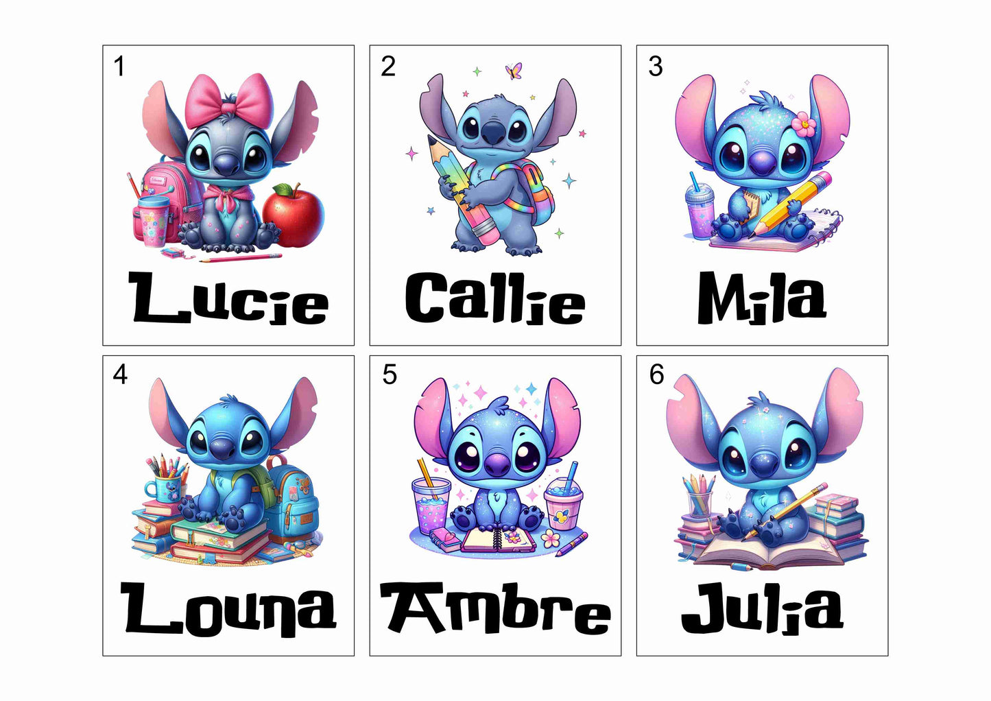 Rentrée scolaire - Gourde ou boîte à goûter stitch