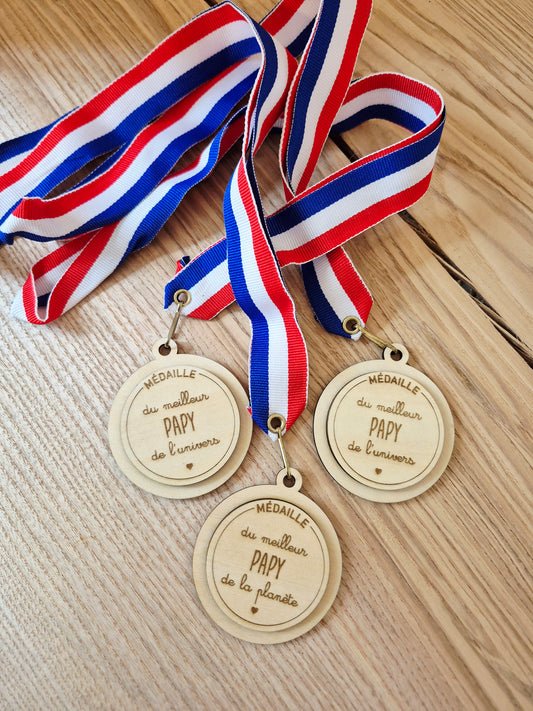 Papy / Papa - décoration médaille