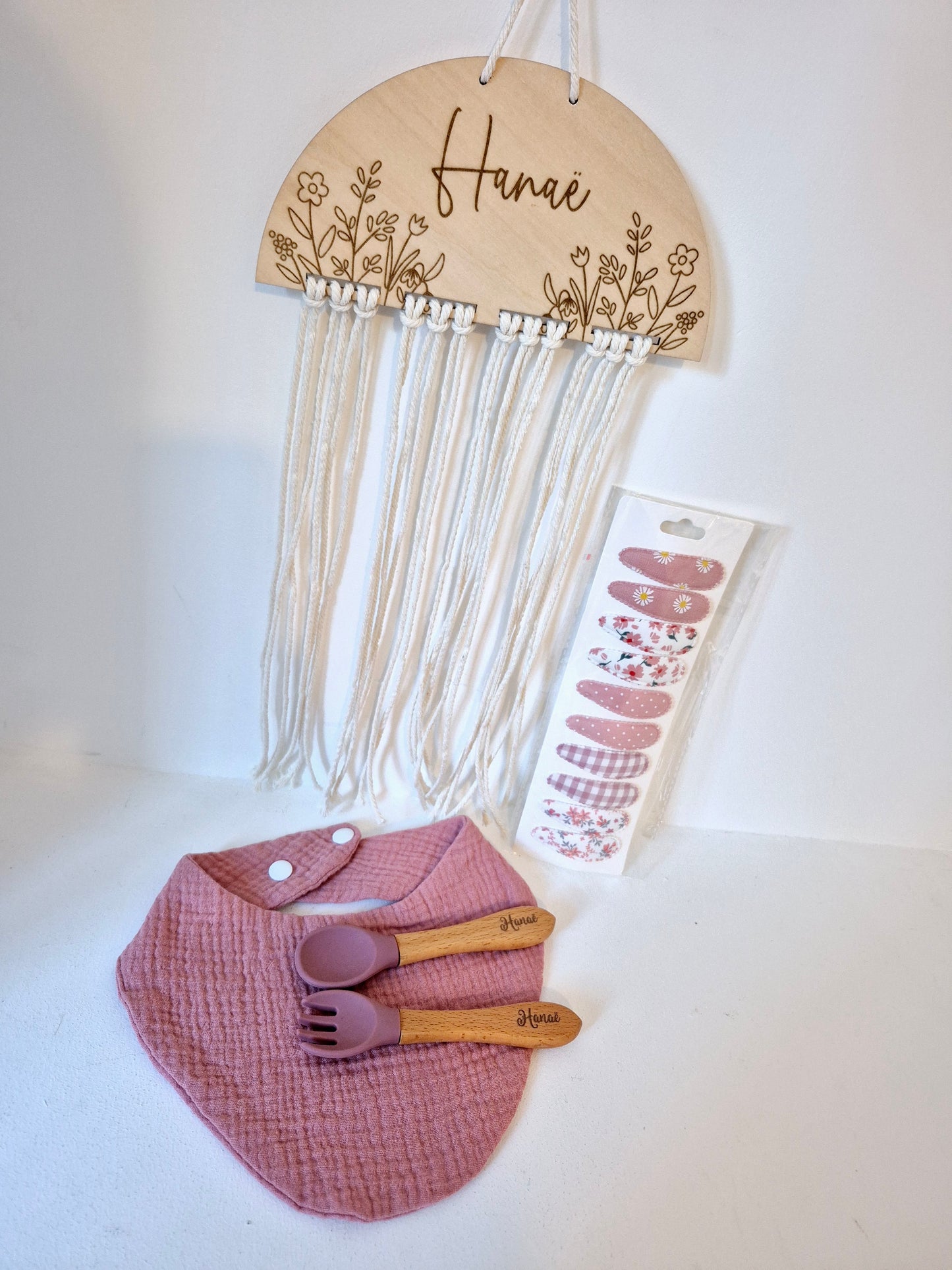 Porte barrettes fleuri