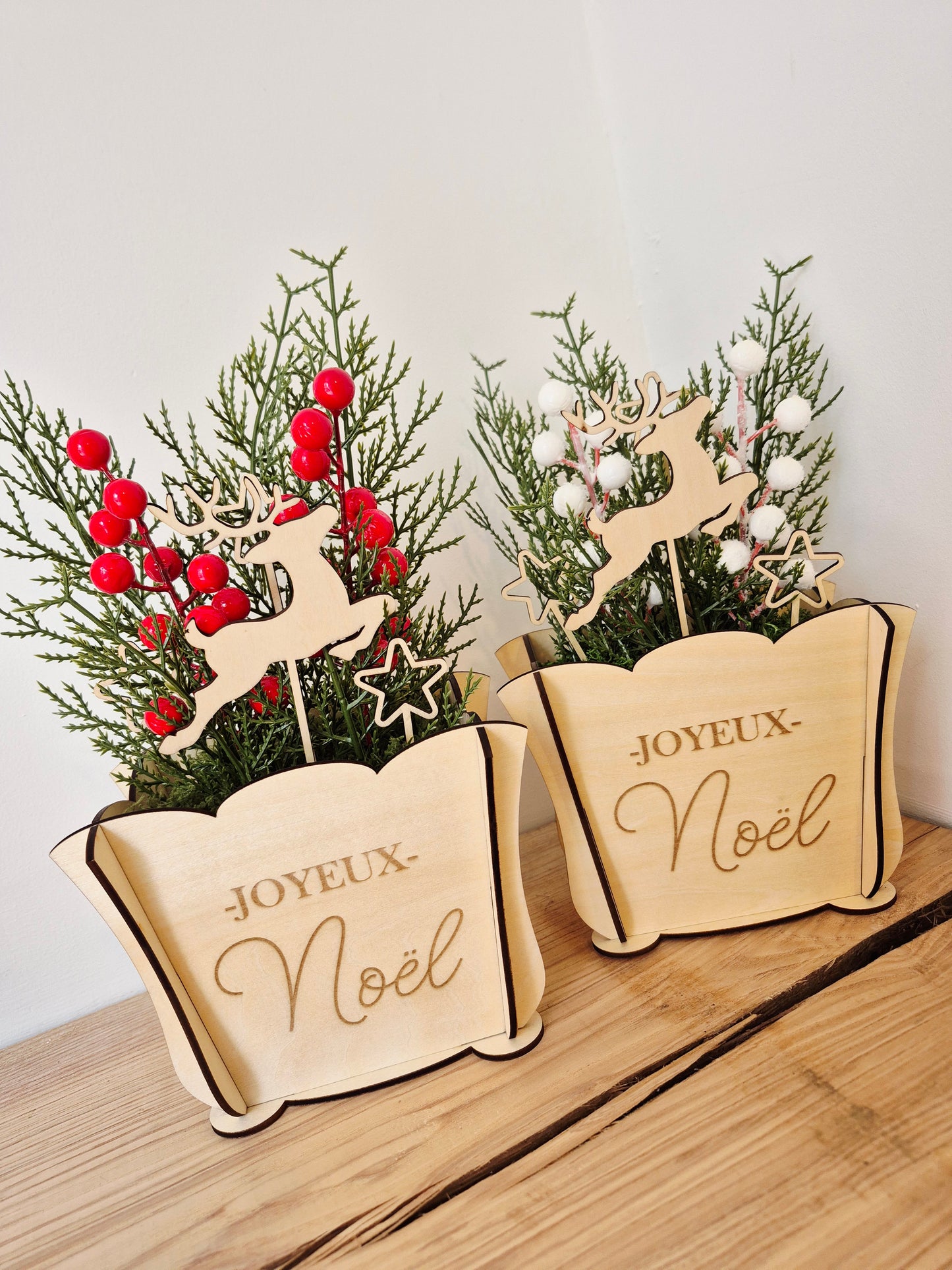 Décoration - Composition florale "Joyeux Noël"