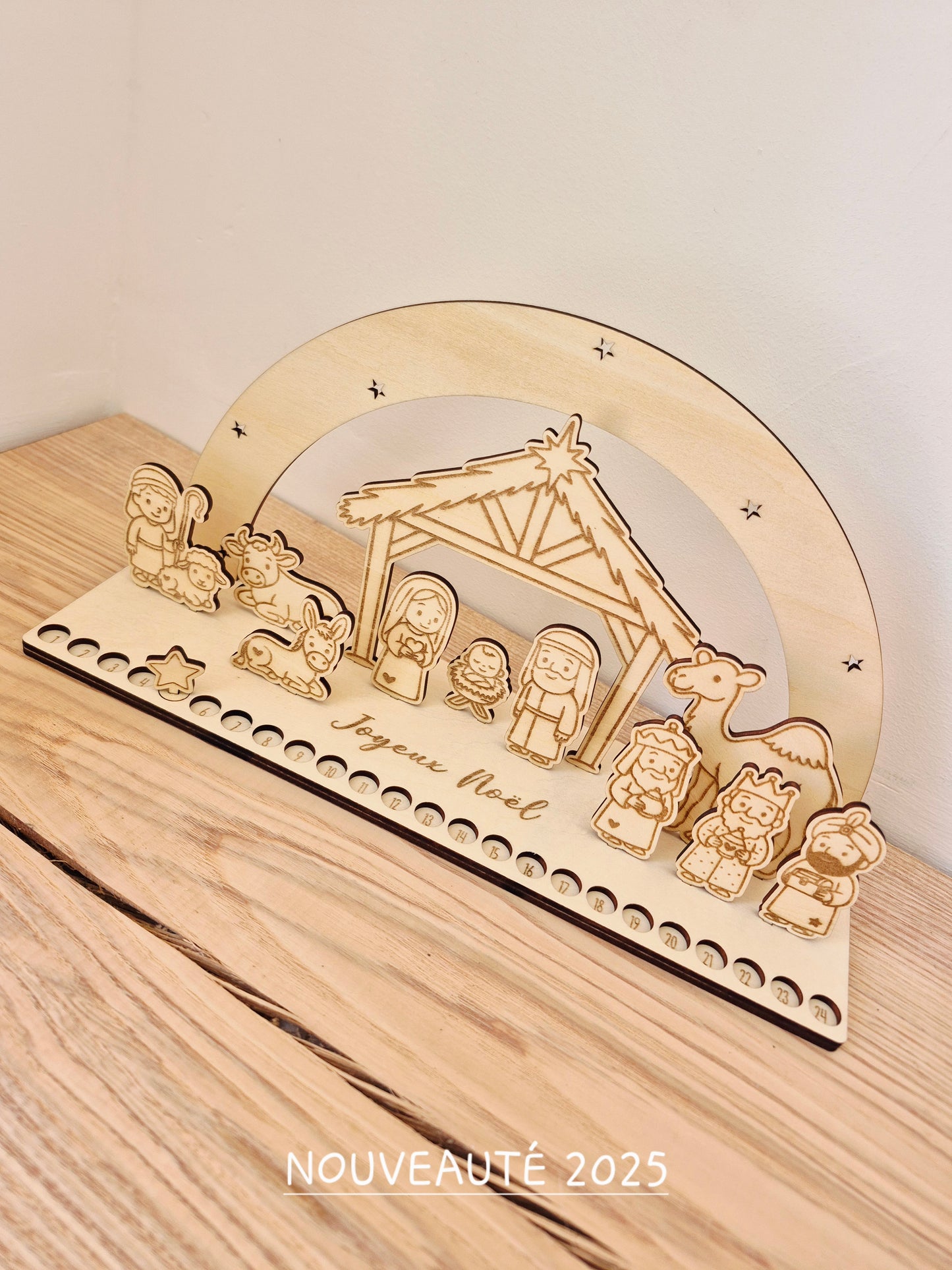 Décoration - Calendrier de l'avent crèche