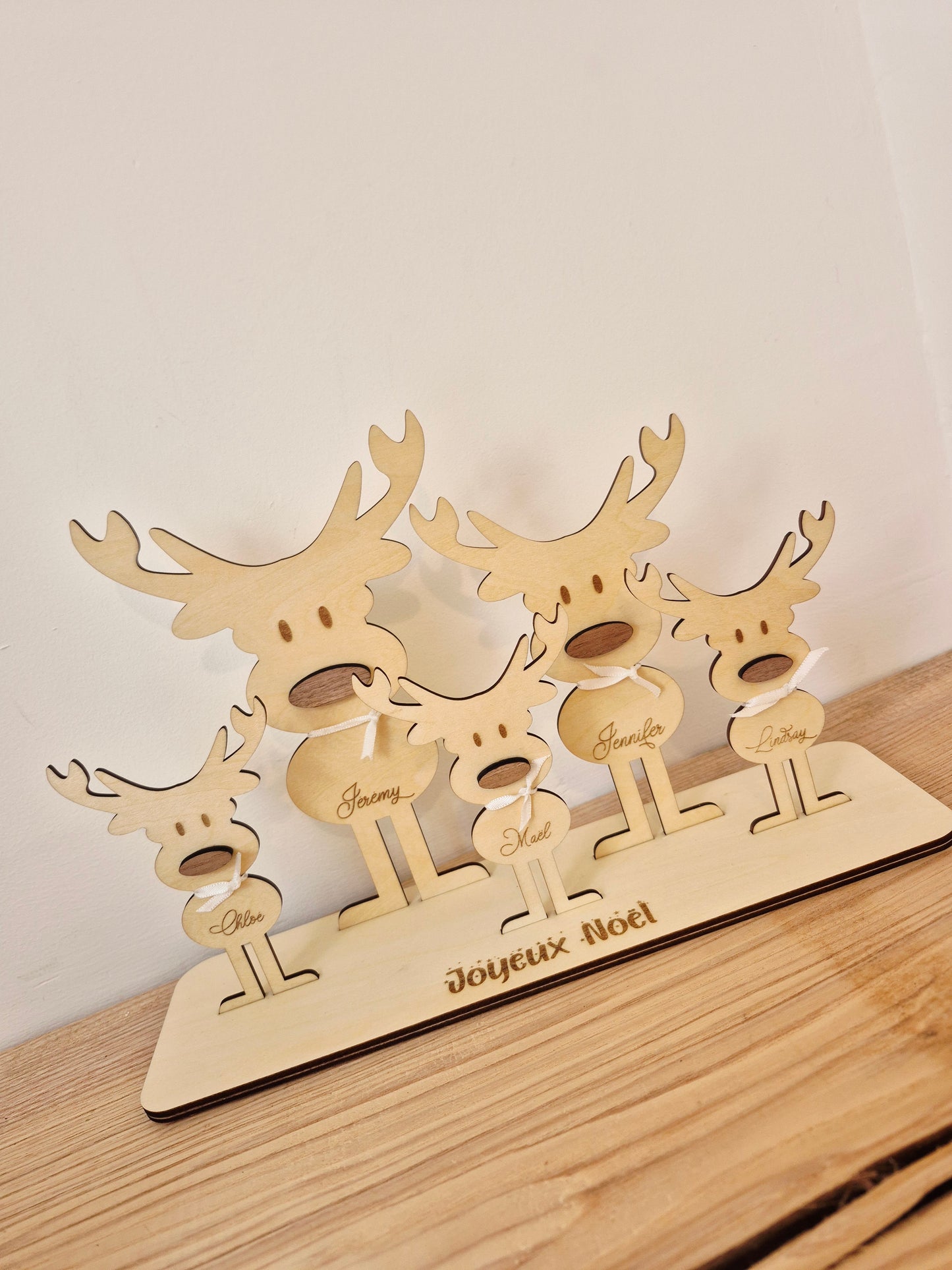 Décoration à poser - Famille renne
