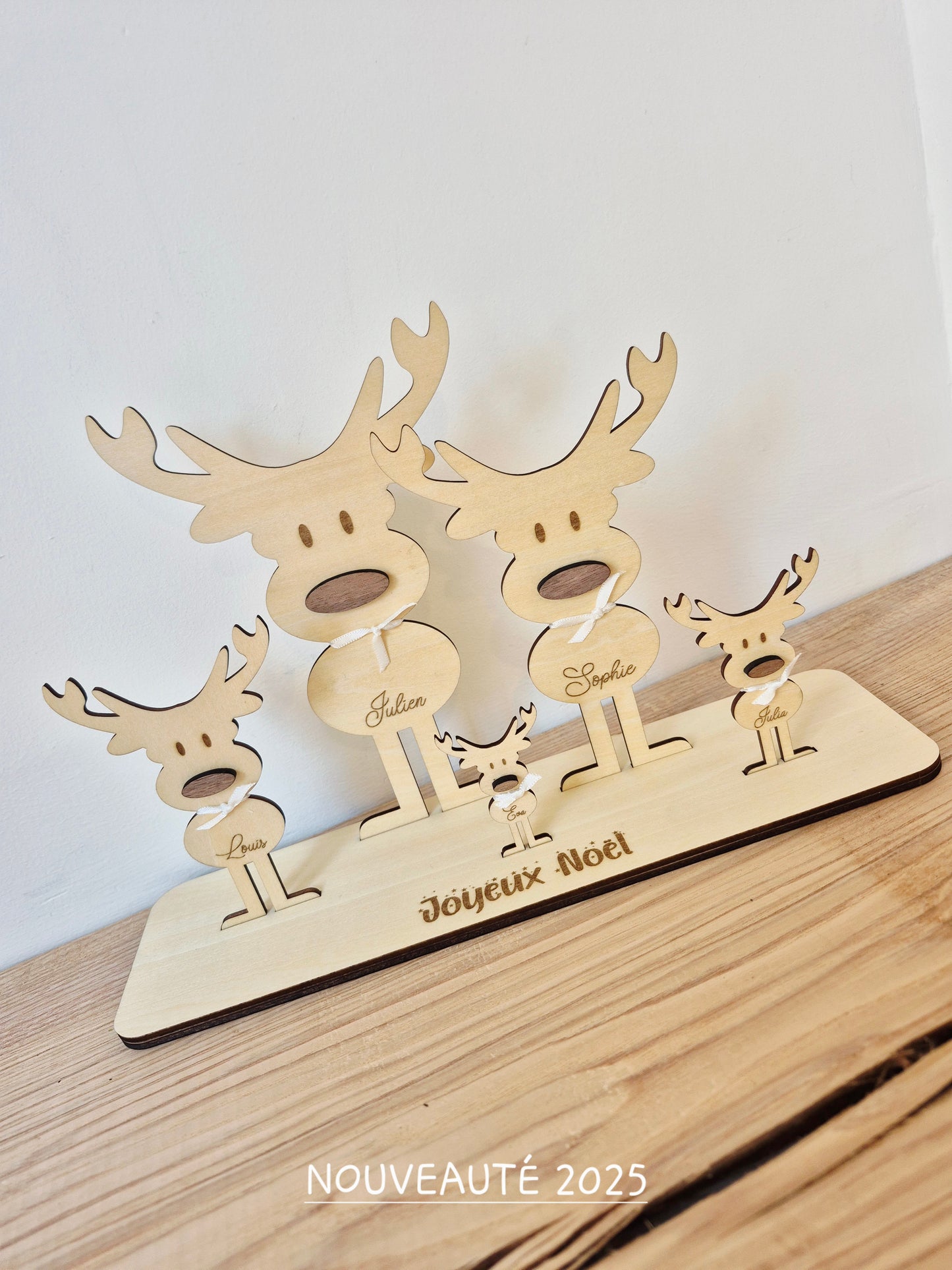 Décoration à poser - Famille renne