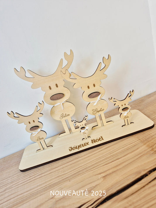 Décoration à poser - Famille renne