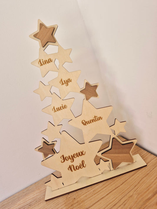 Décoration à poser - Sapin étoilé personnalisé