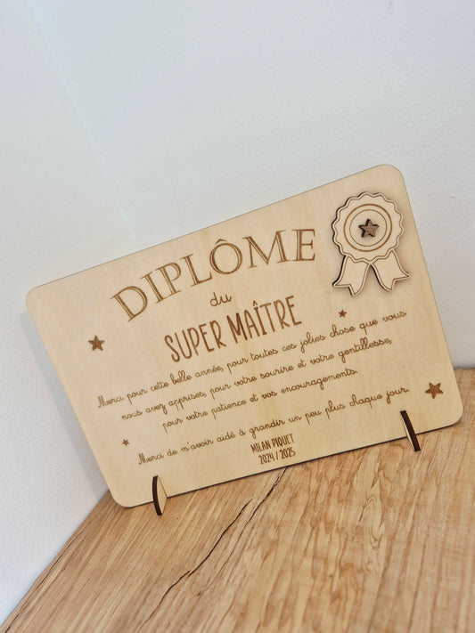 Maîtresse / Maître / Nounou - Diplôme