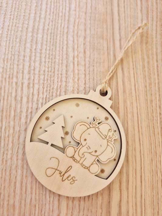 Ornement - Boule de Noël "éléphant"